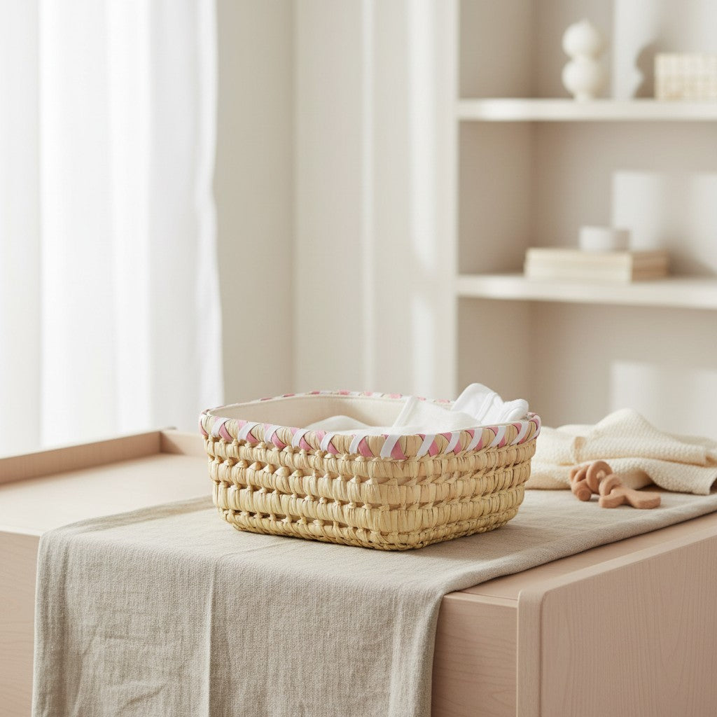 NATURAL MIDI BASKET - Fully Lined