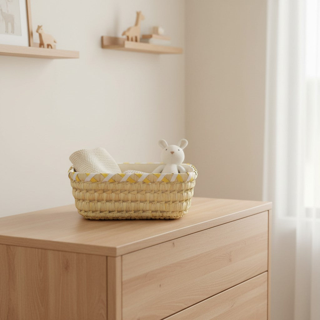 NATURAL MIDI BASKET - Fully Lined