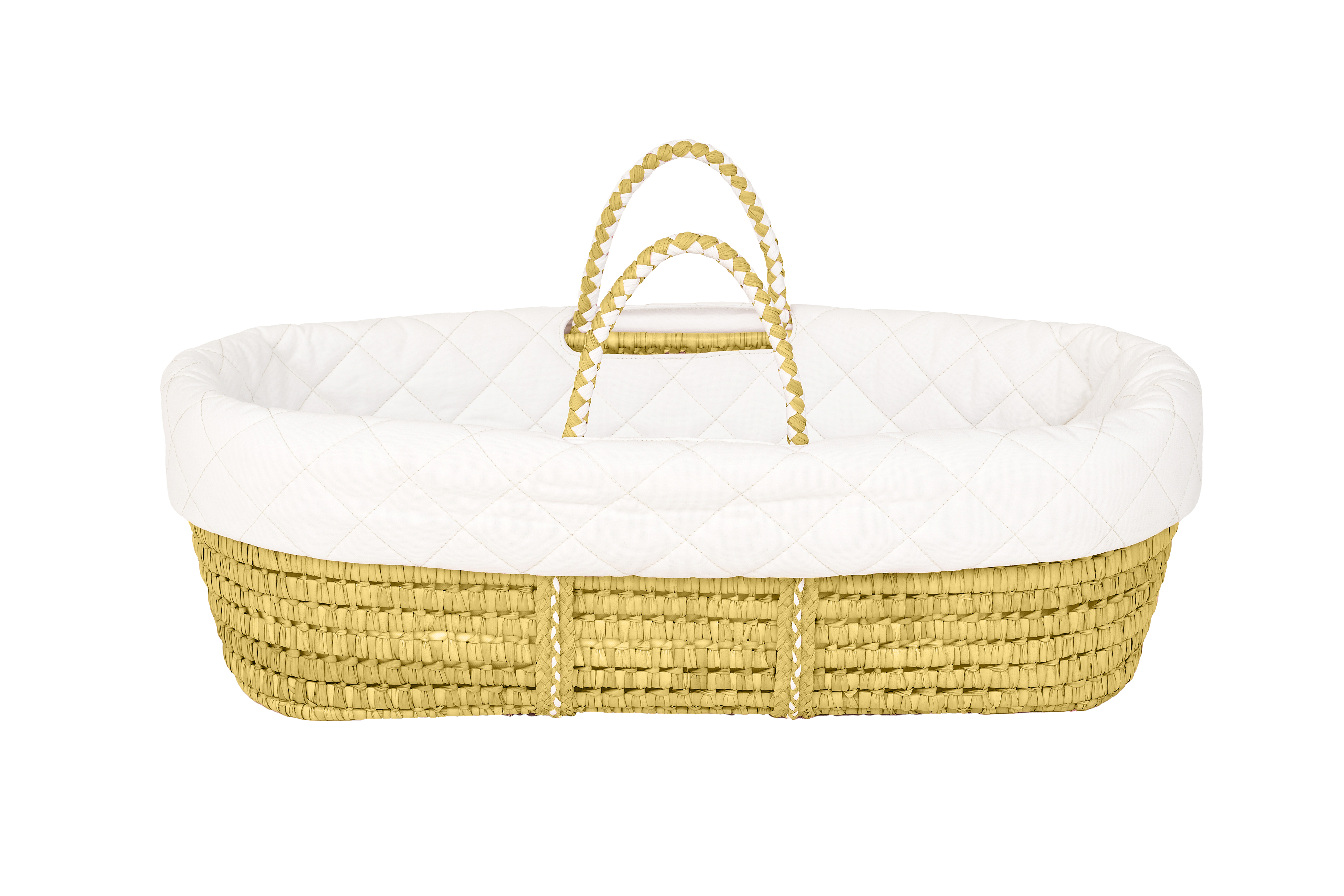 PASTEL MOSES BASKET - Quilted Signature Linen I Sun