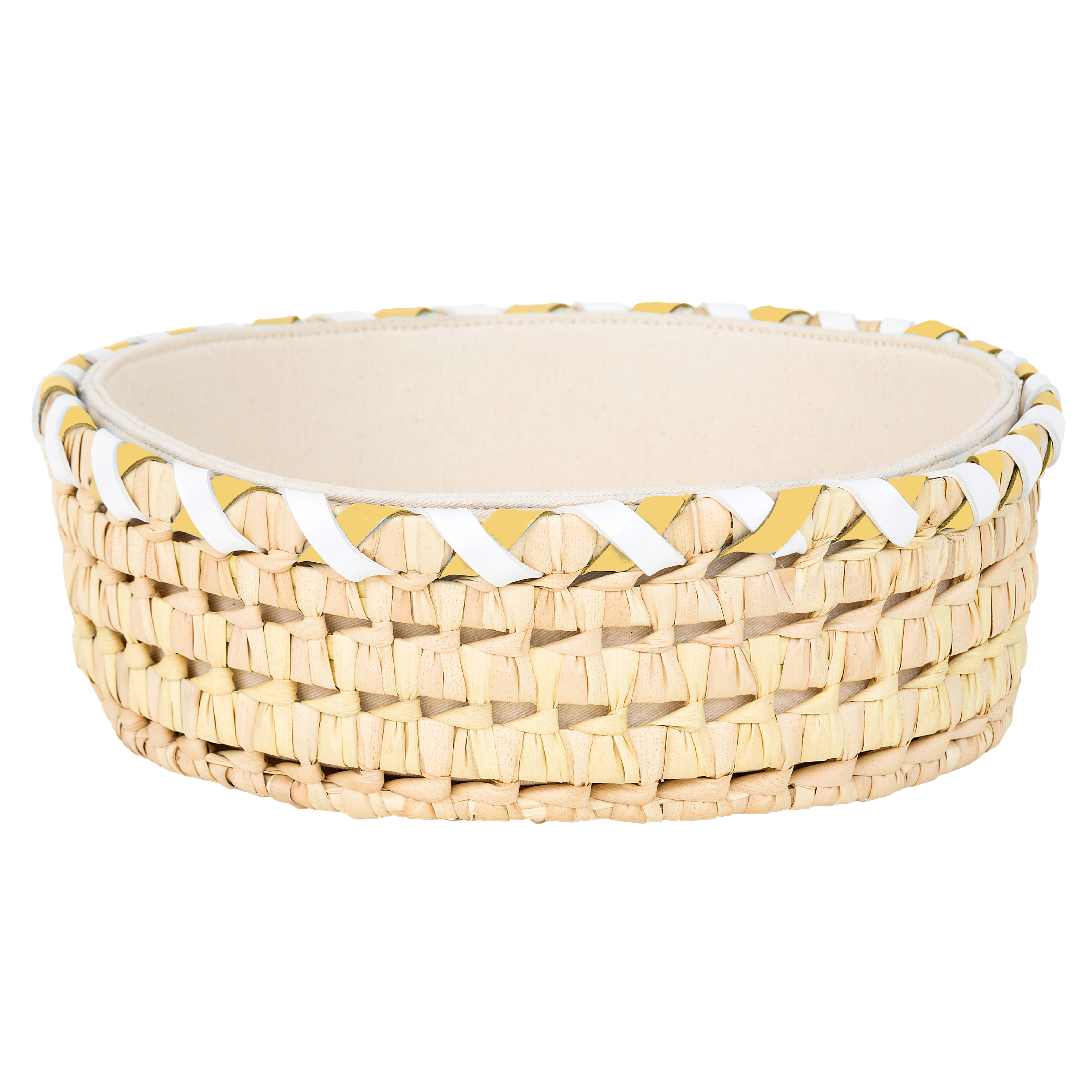 NATURAL ROUND BASKET - Fully Lined