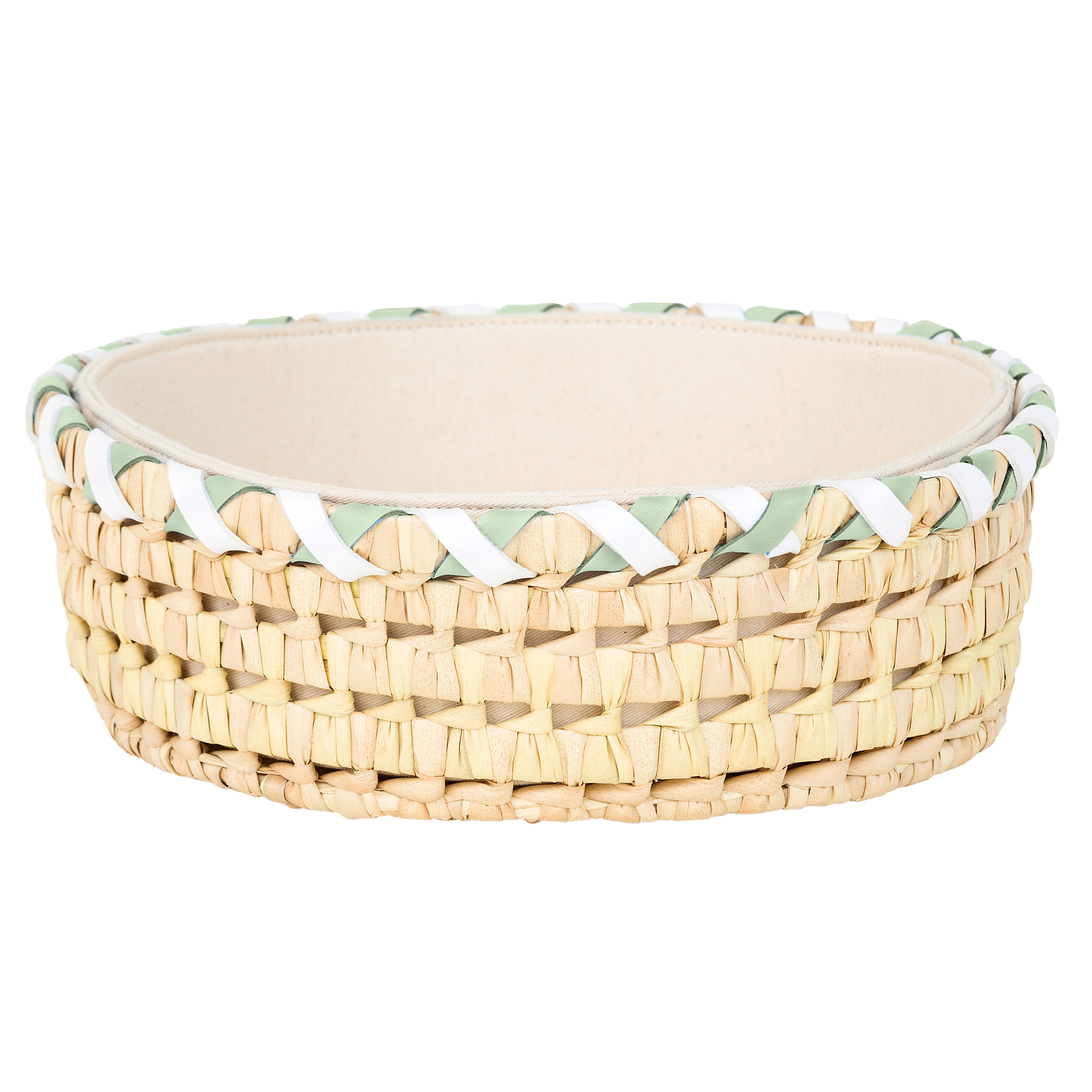 NATURAL ROUND BASKET - Fully Lined