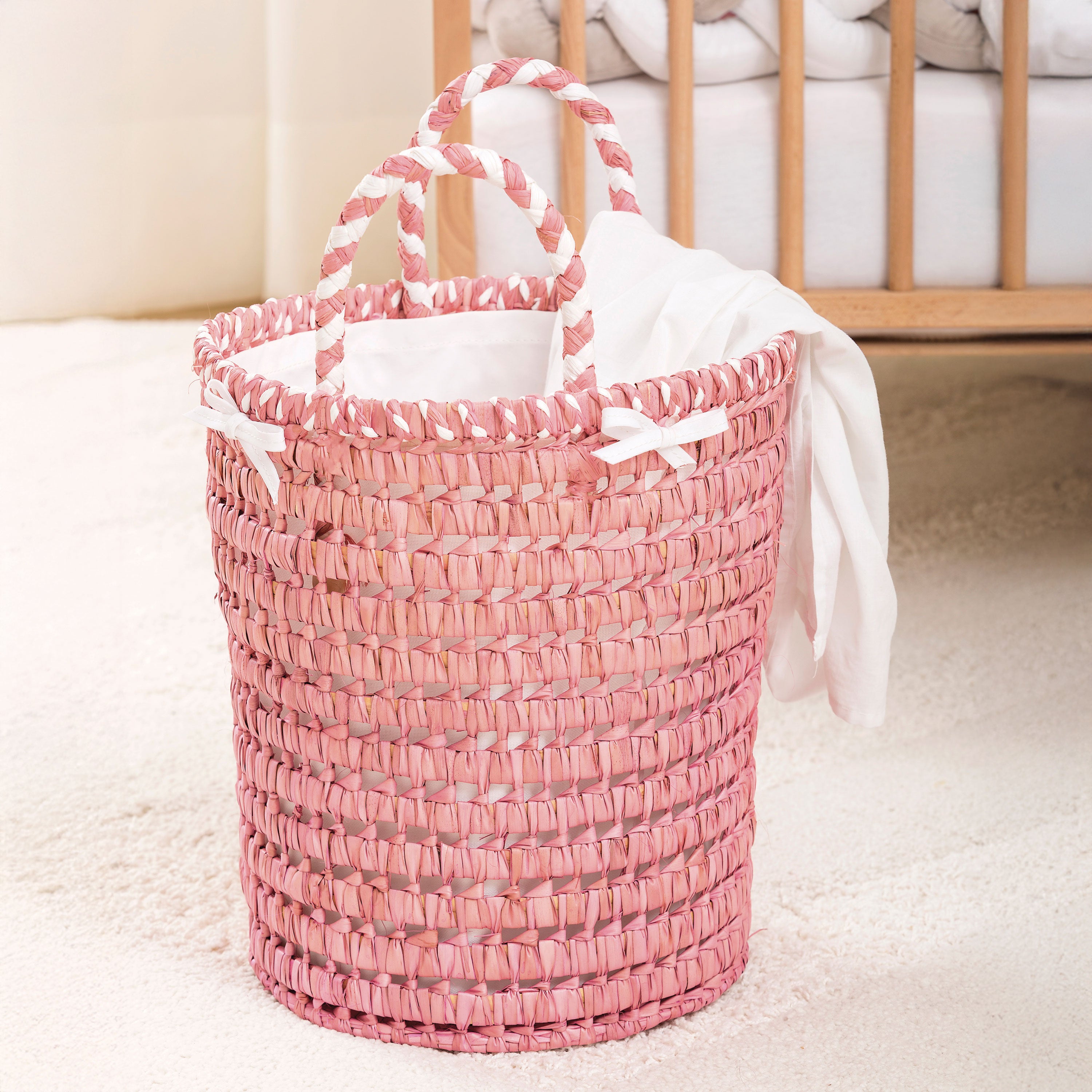 PASTEL LAUNDRY BASKET - Fully Lined