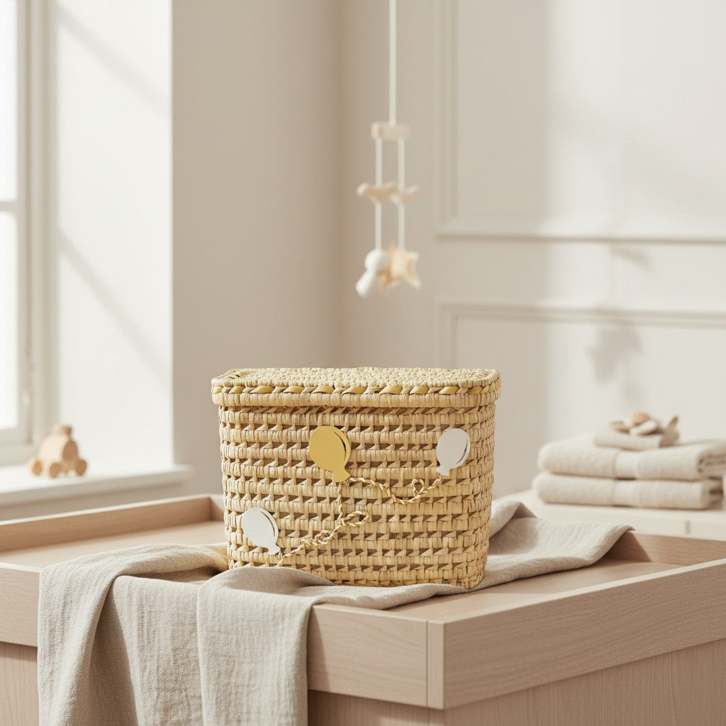 NATURAL STORAGE  BASKET - Fully Lined