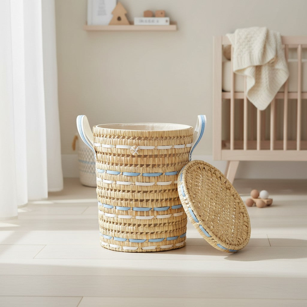 NATURAL LAUNDRY BASKET - Fully Lined