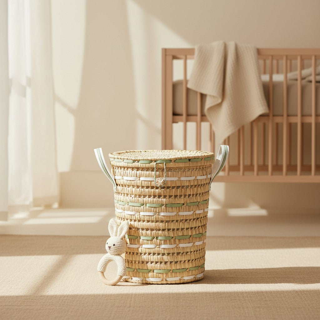 NATURAL LAUNDRY BASKET - Fully Lined