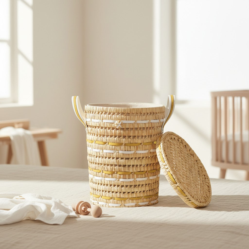 NATURAL LAUNDRY BASKET - Fully Lined