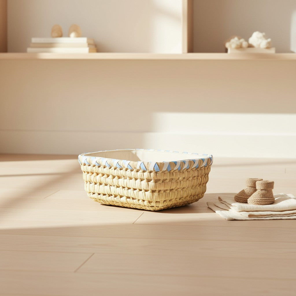 NATURAL MIDI BASKET - Fully Lined